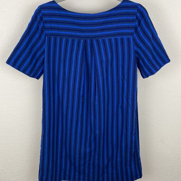 Anthropologie HD in Paris Blue Striped Shift Dress size 4 - Picture 6 of 8